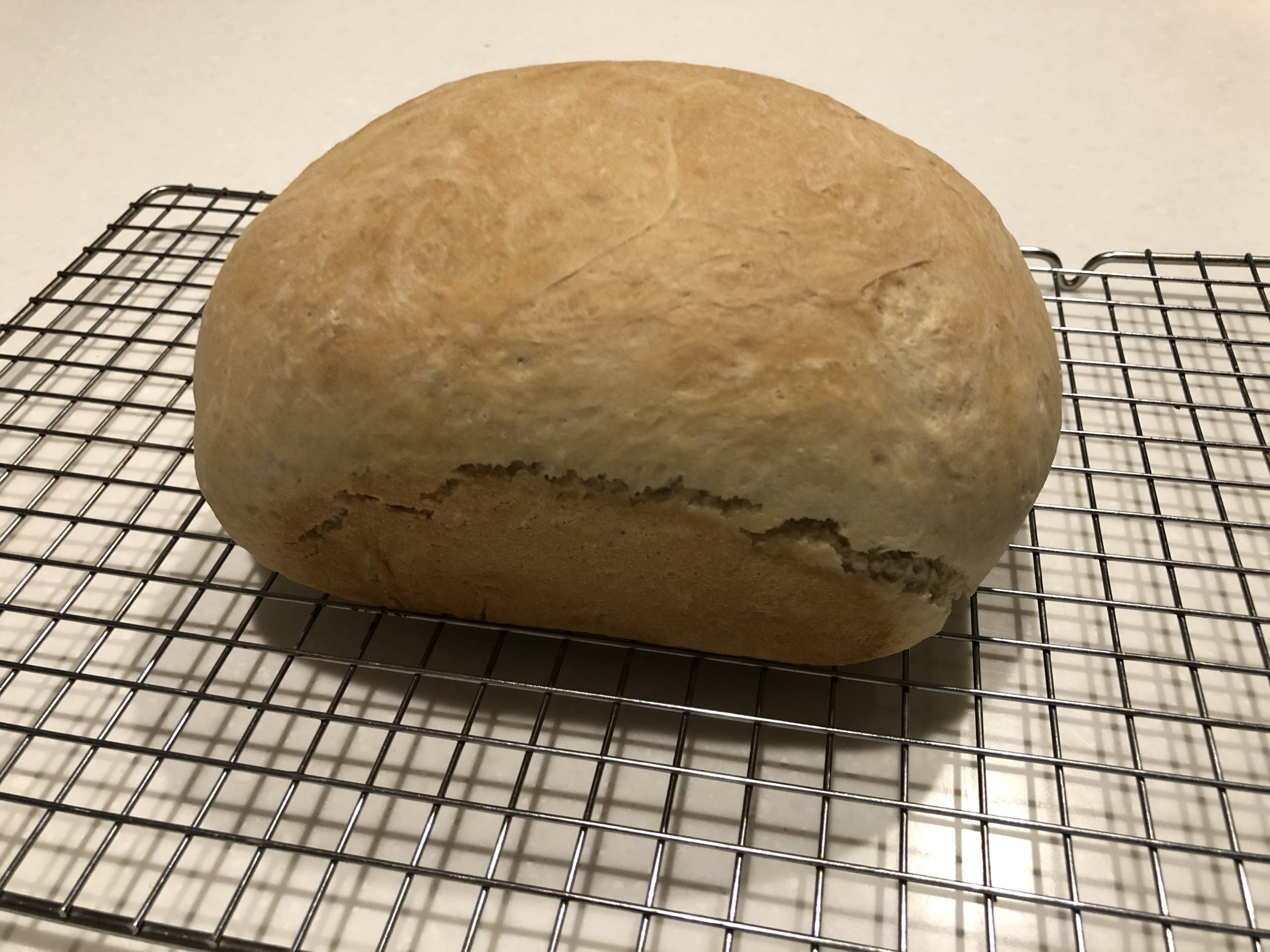 First, made from scratch, loaf of bread